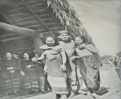 A Montagnard people family in Central Highlands of Vietnam, Dak Lak province Vietnam. 1920-1929 [2201x3000] from kama vietnam