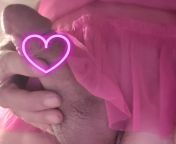A pink penis under pink frilly mini-skirt from @pink penis tiktok